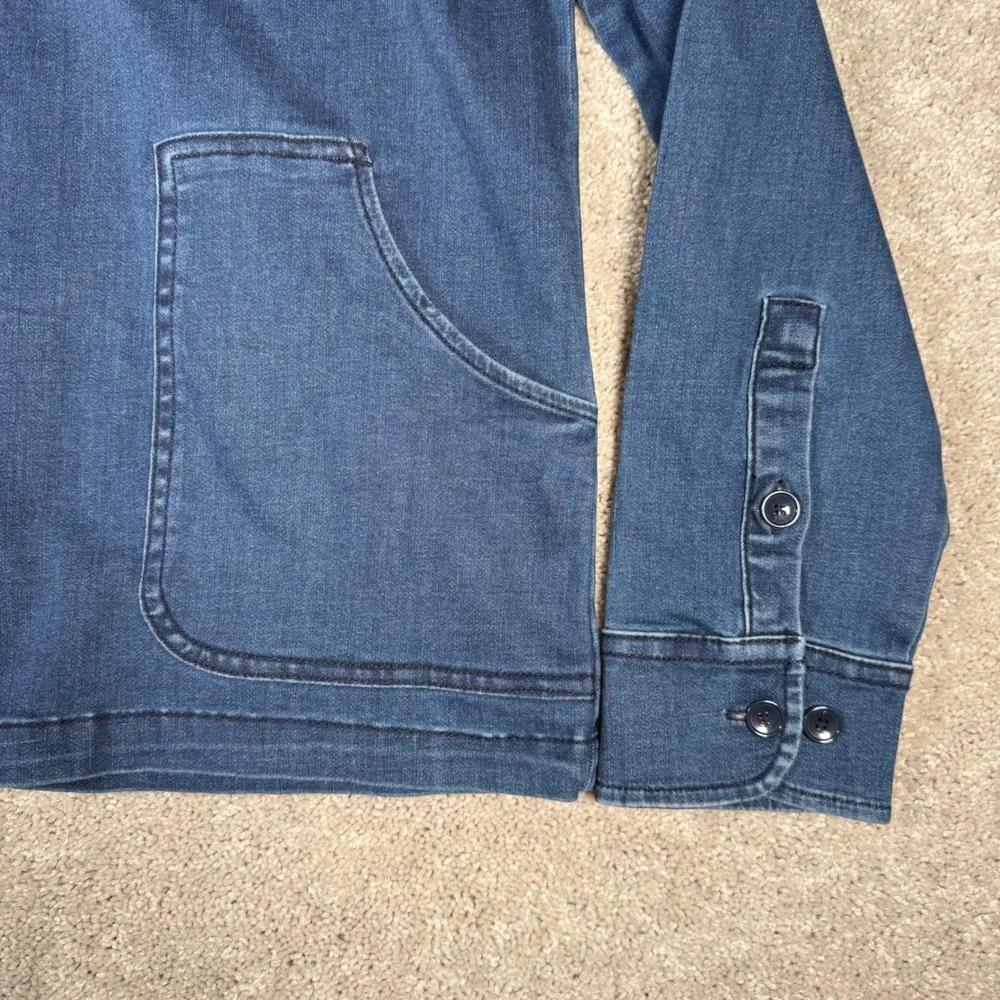NWT Folk Nelson Men's L Denim Chore Jacket Blue Corduroy Collar Workwear Coat